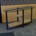 Metal Stone & Bevelled Glass Hallway Table